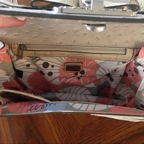 Guess Visage Faux Ostrich Shoulder Bag - Picture 11 of 13